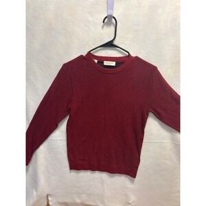 Selected Homme Red Knit Sweater S Cotton Blend Crewneck Long Sleeve Mens